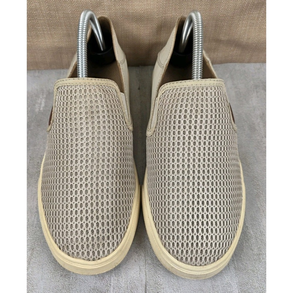 Olukai Pehuea Womens Size 9‎ Taupe Mesh Slip On Casual Beach Shoes Sneakers